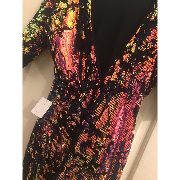 UO Magic Velvet + Sequin Mini Dress - Picture 3 of 4